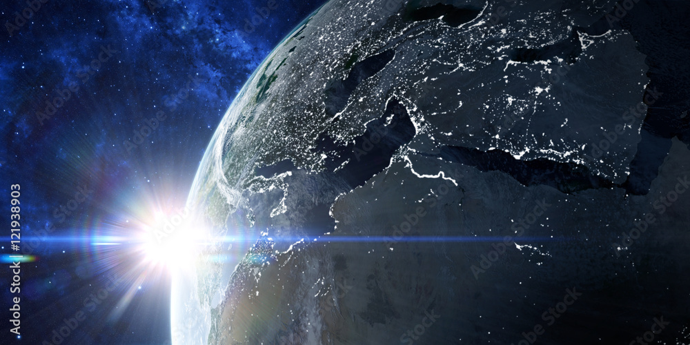 Canvas Prints orbital view on earth from space