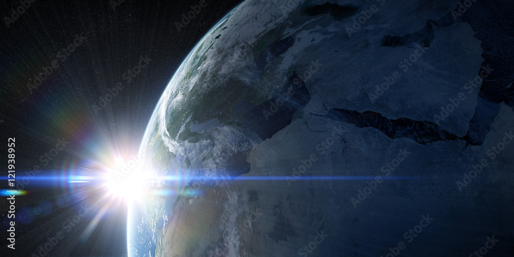 Canvas Prints orbital view on earth from space