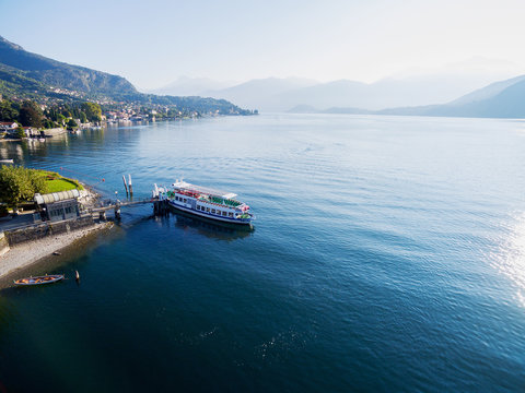 Lenno - Lago di Como (IT) - Attracco traghetto - Vista aerea