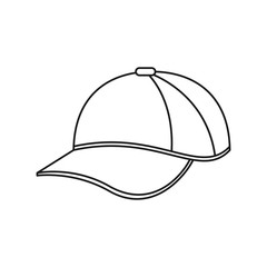 Cap icon. hat accessory sport and hobby theme. Isolated design. Vector illustration