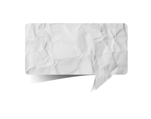 talk tag recycled paper craft stick on white background