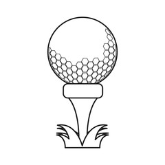Ball icon. Golf sport competition and hobby theme. Isolated design. Vector illustration