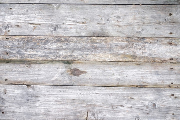 wooden background from old grey textured boards with little gap between it/different scale/hats of nails