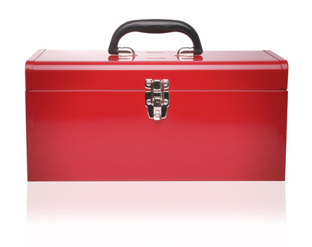 Red Tool Box Isolated On White Background