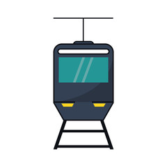 Cable car vehicle icon. Transportation travel and ride theme. Isolated design. Vector illustration