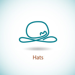 Hat logo. Simple elegant symbol.