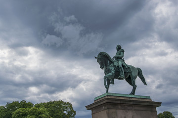 Bronze equestrian statue