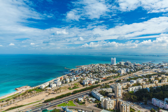 Aerial View of Haifa city
