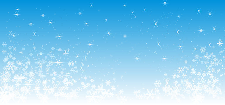 white snow on blue sky,christmas background
