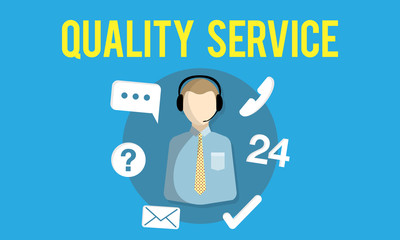 Fototapeta na wymiar Quality Service Assistance Care Customer Concept