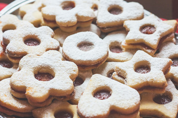 Traditional biscuits with jam - 121952541
