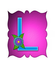 Alphabet Flower Fringe L