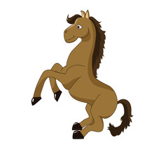 Jumping horse cartoon vector