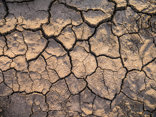 Close-up Cracked Dry Ground