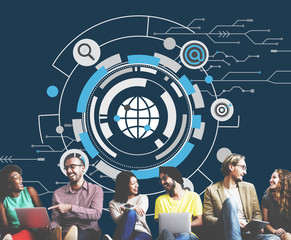 Digital Hud Target Symbol Graphics Concept