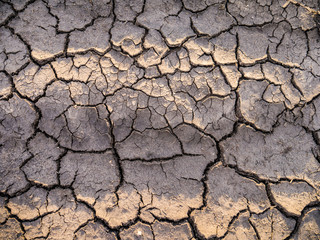 Close-up Cracked Dry Ground