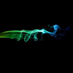 Fototapeta na wymiar Abstract green smoke