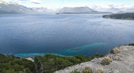 cristal clear, mountain lake in patagonia argentina