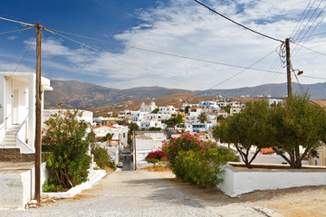 Fototapeta na wymiar Gavrio village on Andros island in Greece.