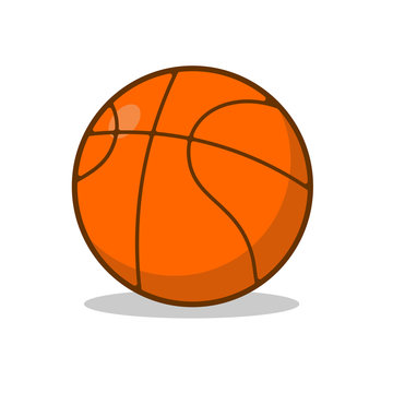 Basketball ball isolated. Sports accessory for basketball. Orang
