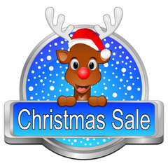 Christmas Sale button - 3D illustration