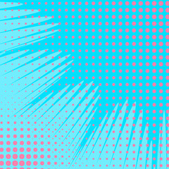 Fototapeta premium Abstract Creative concept vector comics pop art style blank layout template with clouds beams and isolated dots pattern on background. For Web and Mobile Applications, illustration template design