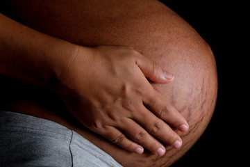 Belly of a pregnant woman
