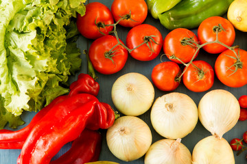 Tasty ingredients for a healthy salad