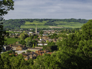 Dorking from The Nower, Surrey, UK