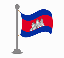 cambodia flag mast
