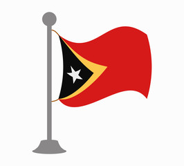 east timor flag mast