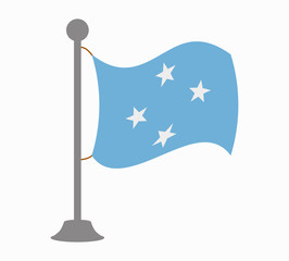 micronesia flag mast