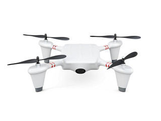 Drone isolated on white background. 3d rendering