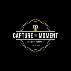 vector set of photography studio logos, badges and labels. logotype design elements