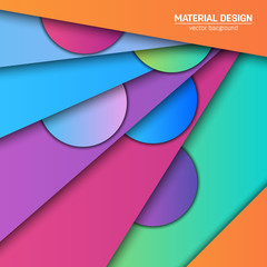 Vector material design background. Abstract creative concept layout template. For web and mobile app, paper art illustration design. style blank, poster, booklet. Motion wallpaper element. Flat ui.