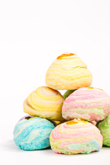 Traditional Chinese cake on white background