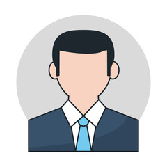 Businessman avatar icon. Business and company theme. Isolated design. Vector illustration