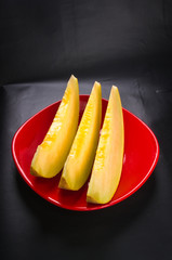 slices of ripe juicy melon