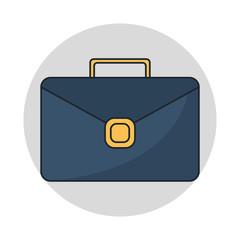 Obraz premium Suitcase icon. Bag office travel and trip theme. Isolated design. Vector illustration