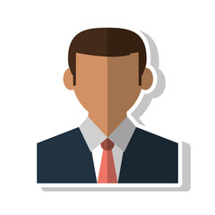 Businessman avatar icon. Business and company theme. Isolated design. Vector illustration