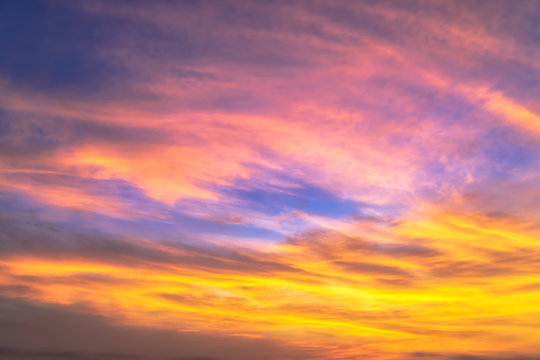Fototapeta Dramatic sky at sunrise