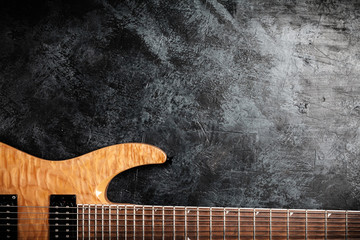 Electric guitar on grey background