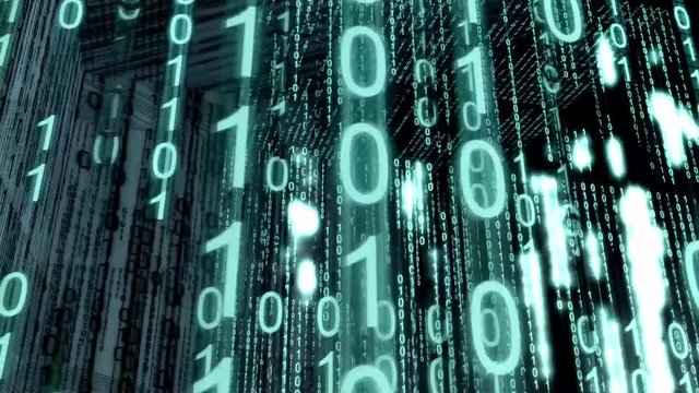 Fondo tecnologico abstracto 3D.Codigo binario.Lenguaje informatico.Matriz