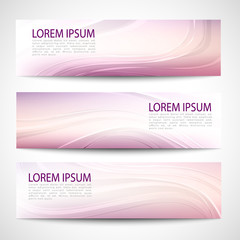 Abstract header purple red pink wave white vector design