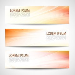 Abstract header orange wave white vector design