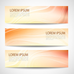 Abstract header orange wave white vector design