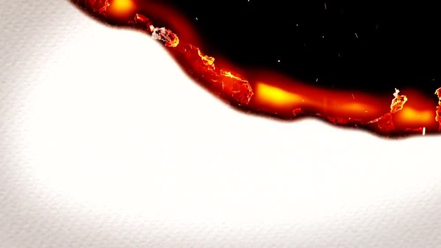 Burning white paper.