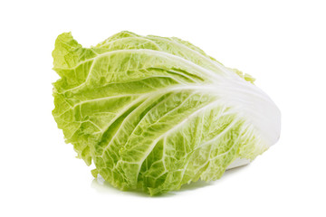 Fototapeta premium Fresh chinese cabbage, Chinese cabbage on white background
