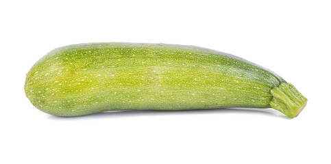 green zucchini vegetables isolated on white