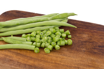 sweet fresh green peas isolated on white background